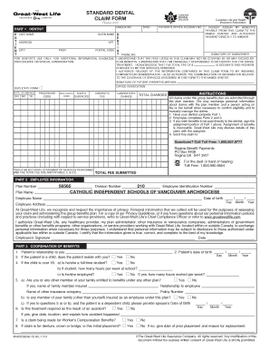 Canadian Dental Claim Form