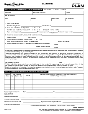 Great-West Life Claim Form