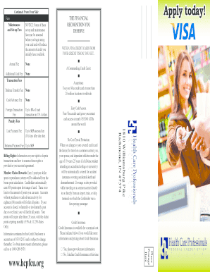 Visa Credit Card Application