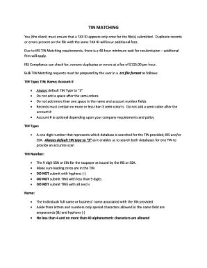 IRS TIN Matching Authorization Form