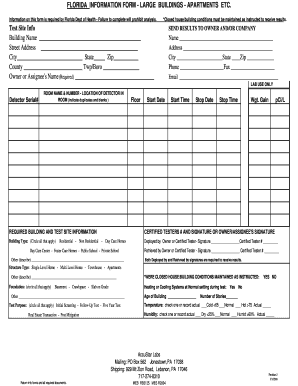 Florida Radon Test Form