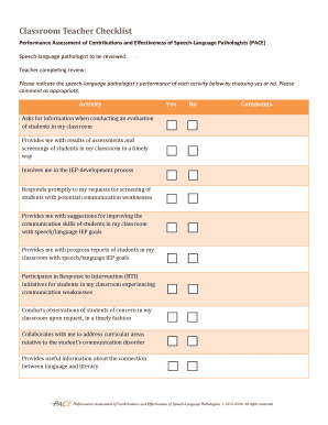 Teacher Performance Assessment of Speech-Language Pathologists