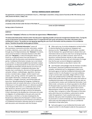 Mutual Non-Disclosure Agreement