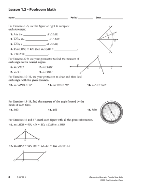 Poolroom Math Worksheet