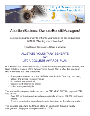 UTCA Allstate Voluntary Benefits Response Form