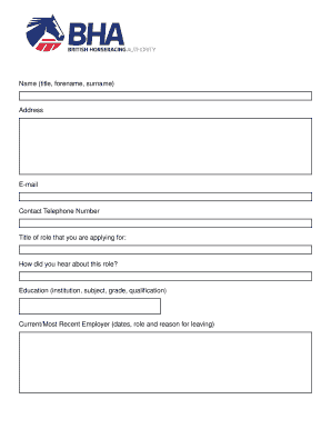 Job Application Form