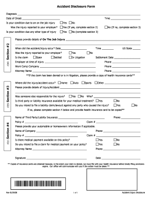Accident Disclosure Form