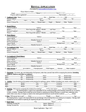Utah Rental Application Form