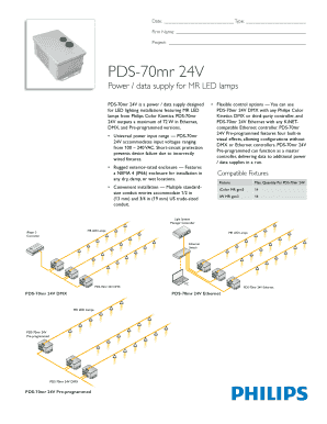 PDS-70mr 24V Power Data Supply Form