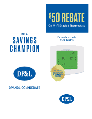 DP&L Wi-Fi Enabled Thermostat Rebate Form