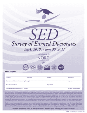 Survey of Earned Doctorates Form
