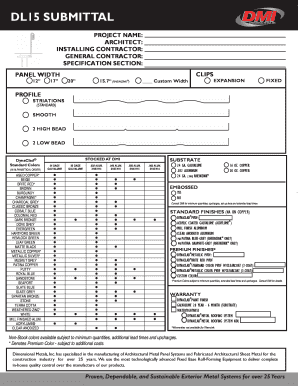 Dimensional Metals Double-Lock Panel Submittal