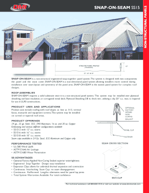 Snap-On-Seam SS15 Roof Panel Specification