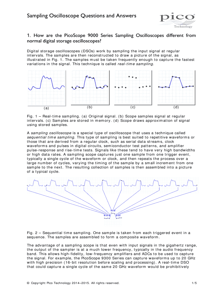 Fillable Online Sampling Oscilloscope Questions and Answers Fax Email