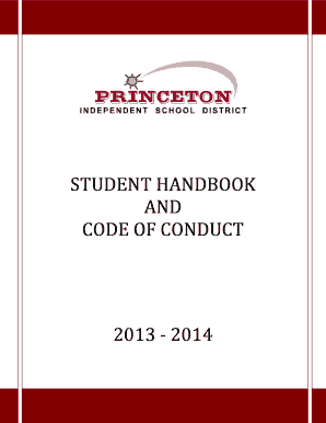 Princeton ISD Student Handbook Acknowledgment Form