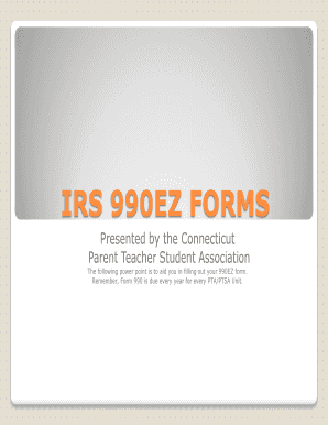 IRS 990EZ Form for PTA
