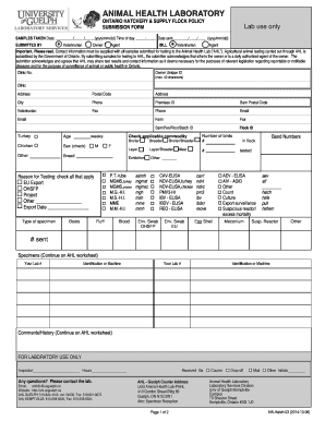 Ontario Hatchery Supply Flock Policy Submission Form