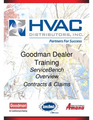 ServiceBench Dealer Training Contracts & Claims