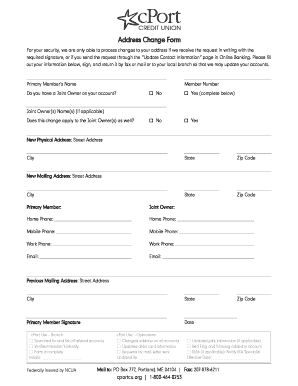 Address Change Form