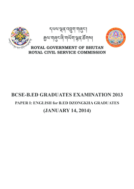 bhutan civil service examination