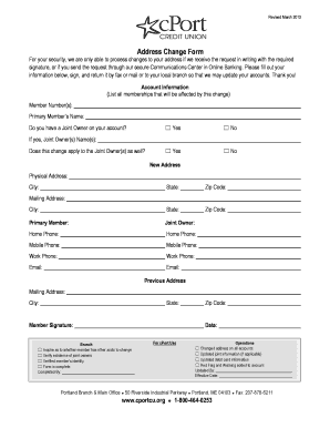 Address Change Form