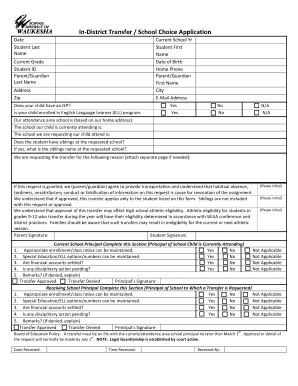 In-District Transfer Application