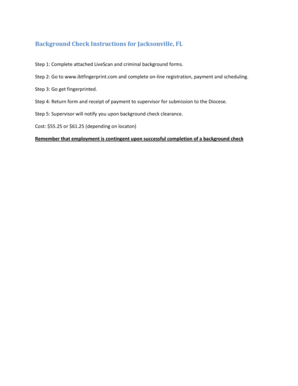Florida Criminal Background Check Form