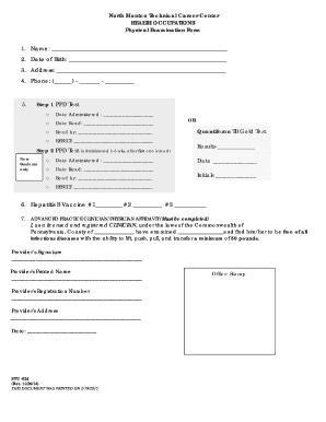 Physical Examination Form
