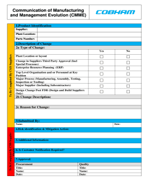 Communication of Manufacturing and Management Evolution Form