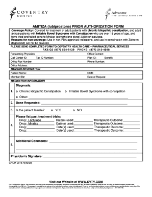 Amitiza Prior Authorization Form