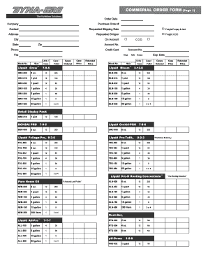 Commercial Order Form