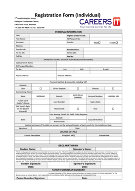 Individual Course Registration Form