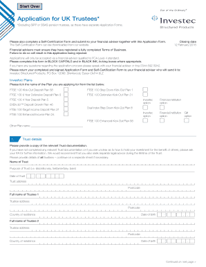 UK Trustees Application Form