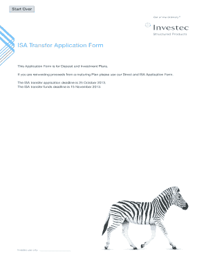 ISA Transfer Application Form