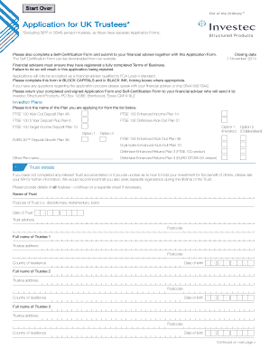 UK Trustees Application Form