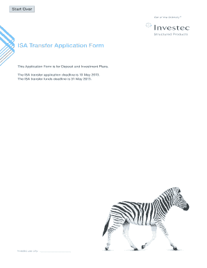 ISA Transfer Application Form