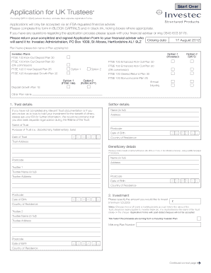 UK Trustees Application Form