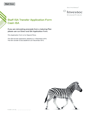 UK ISA Transfer Application Form