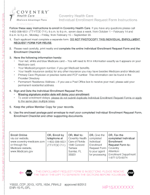 Coventry Medicare Advantage Enrollment Form