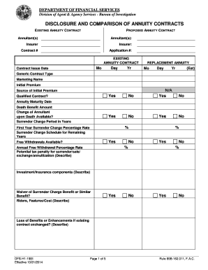 Florida Annuity Contract Disclosure Form