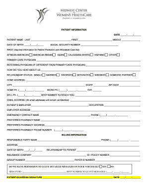 Patient Information Form