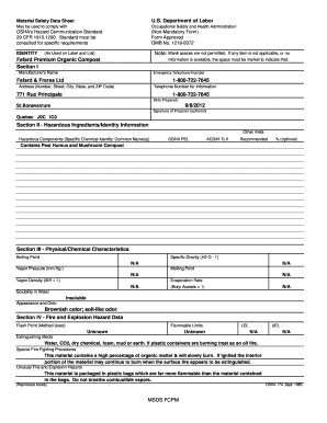 Material Safety Data Sheet