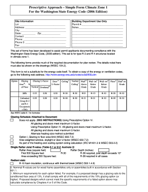 Washington State Energy Code Compliance Form