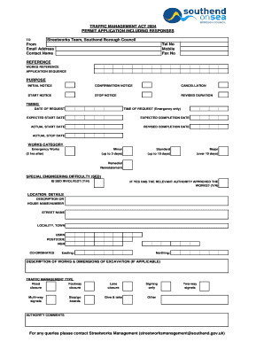 Traffic Management Permit Application