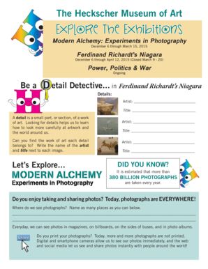 Art Exploration Activity Sheet