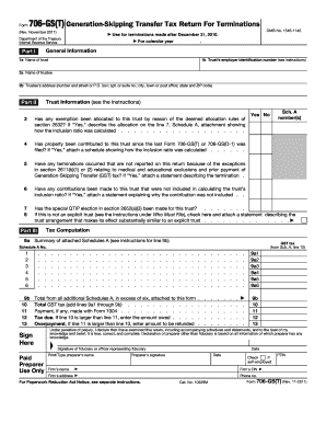 Form 706-GS(T) Generation-Skipping Transfer Tax Return