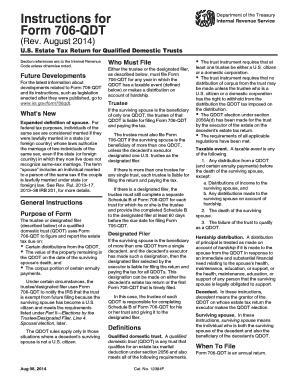 Form 706-QDT US Estate Tax Return