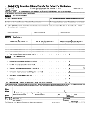 Form 706-GS(D) Generation-Skipping Transfer Tax Return