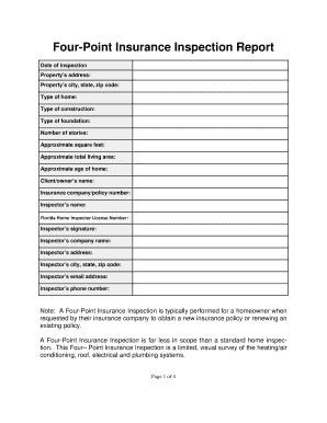 Four-Point Insurance Inspection Report