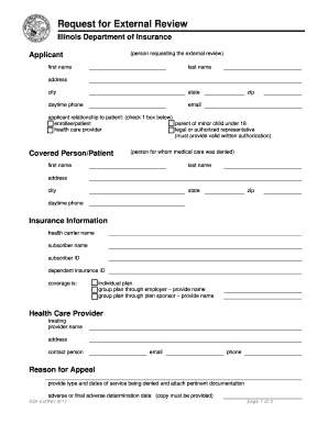 Illinois External Review Request Form